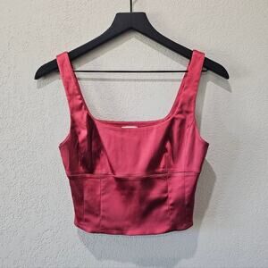 *FINAL PRICE DROP* Aritzia Wilfred Shine Bustier In Rosy Red